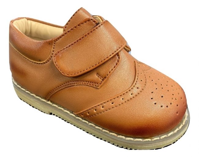 Boys Early Steps Brown Brogue Derby Shoes-0