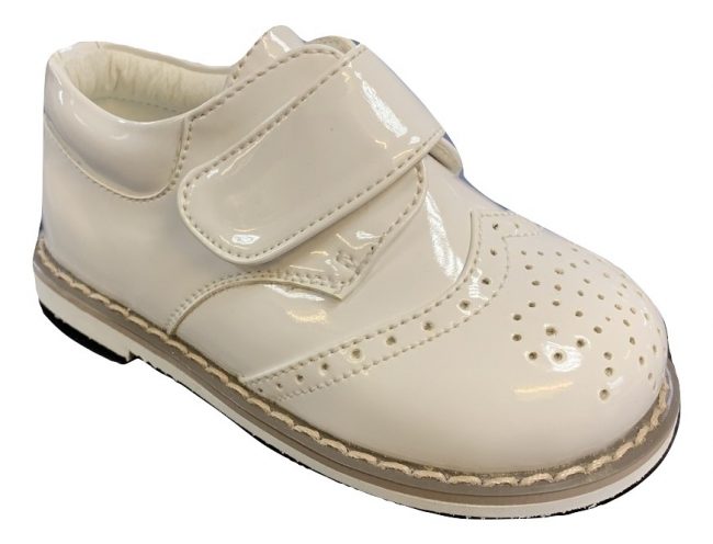 Boys Early Steps White Brogue Derby Shoes-0
