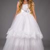 Girls White Communion Dress-0