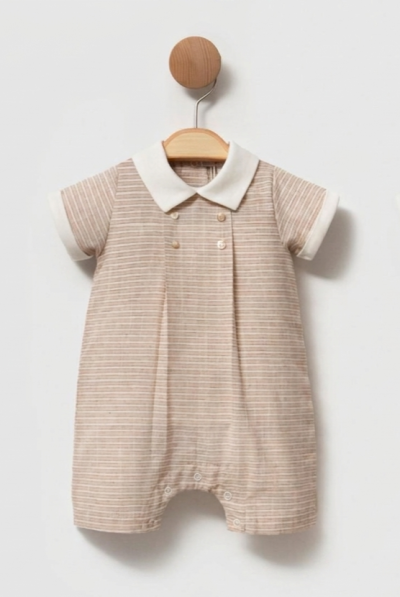 481630 BABY BOYS ROMPER BEIGE