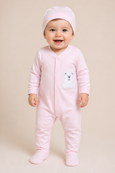 V2607 BABY GIRLS ROMPER PINK