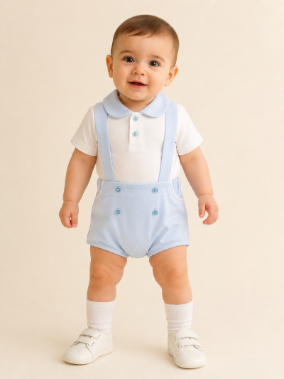 V2606 BOYS ROMPER BLUE