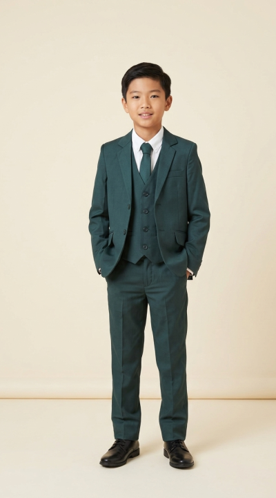 5PC DARK GREEN VIVAKI SUIT