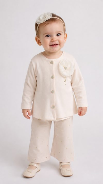 5231 GIRLS LEGGING SET BEIGE